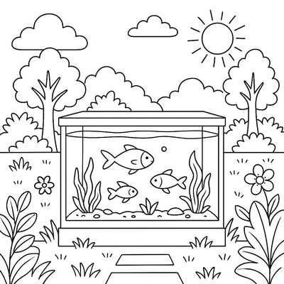 Fish Tank Coloring Pages for Kids 2026 – Beautiful and Easy-to-Download Images