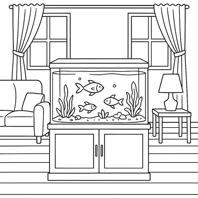 Fish Tank Coloring Pages for Kids 2026 – Beautiful and Easy-to-Download Images