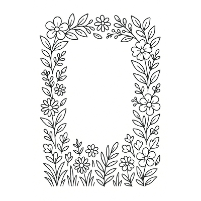 Flower Coloring Frames for Kids – Most Beautiful 2026
