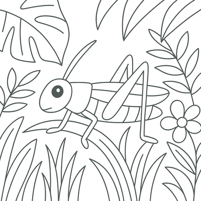 Grasshopper Coloring Pages for Kids – Creative Fun 2026
