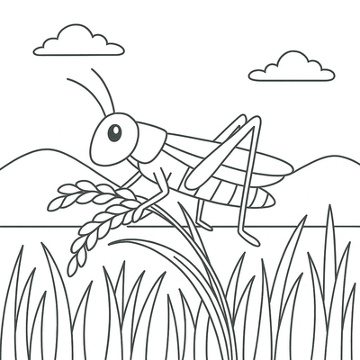 Grasshopper Coloring Pages for Kids – Creative Fun 2026