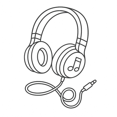 Headphone Coloring Pages for Kids 2026 – Creative Fun with Music