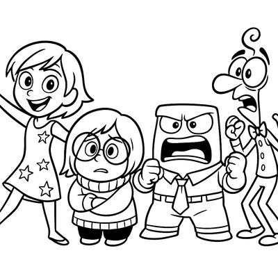 Inside Out Coloring Pages for Kids – Creative Emotions 2026
