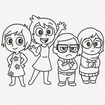 Inside Out Coloring Pages for Kids – Creative Emotions 2026
