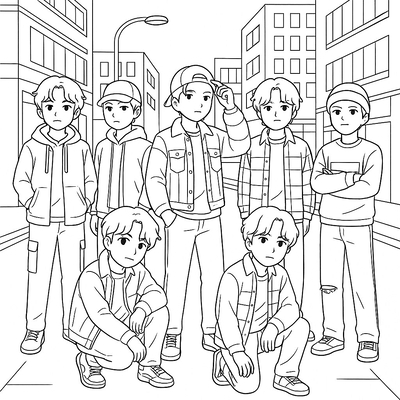 Printable BTS Coloring Pages for Kids – Most Beautiful 2026