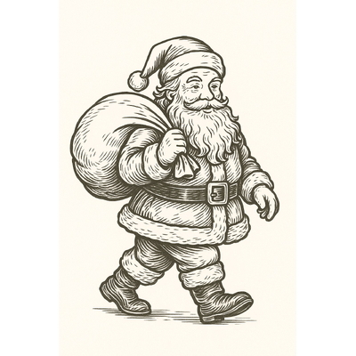Santa Claus Riding a Reindeer Coloring Pages for Kids 2026