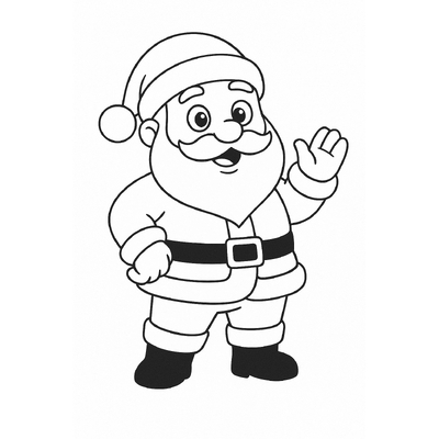 Santa Claus Riding a Reindeer Coloring Pages for Kids 2026