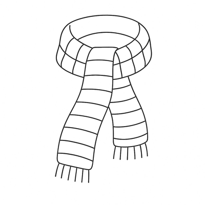 Scarf Coloring Pages for Kids 2026 – Cute and Easy Designs