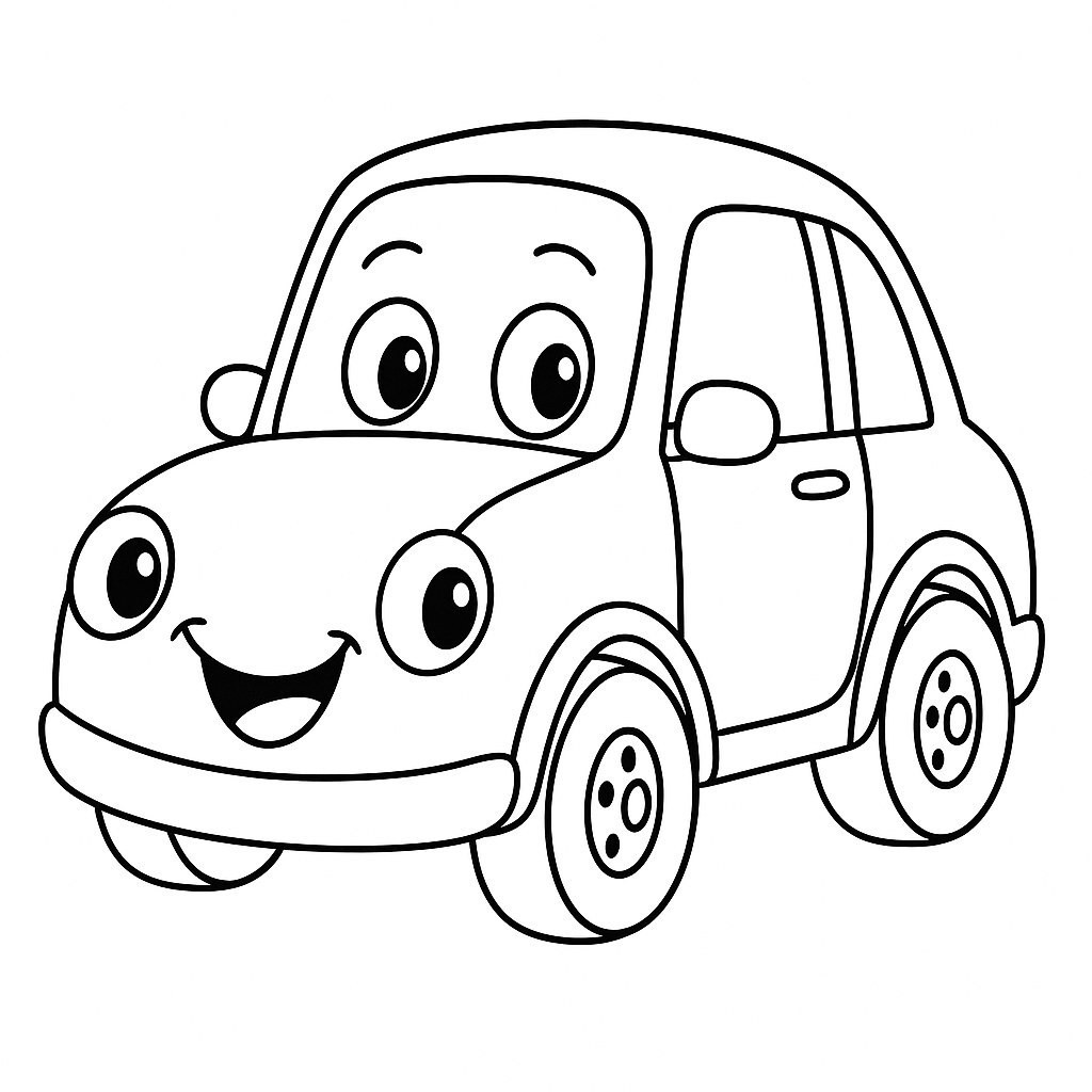 Playful Cartoon Car