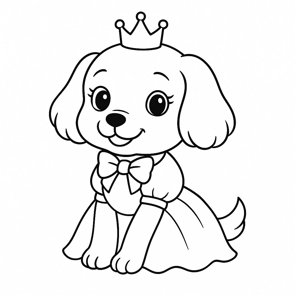 Cute and Creative Puppy Girl Coloring Pages for Kids 2026