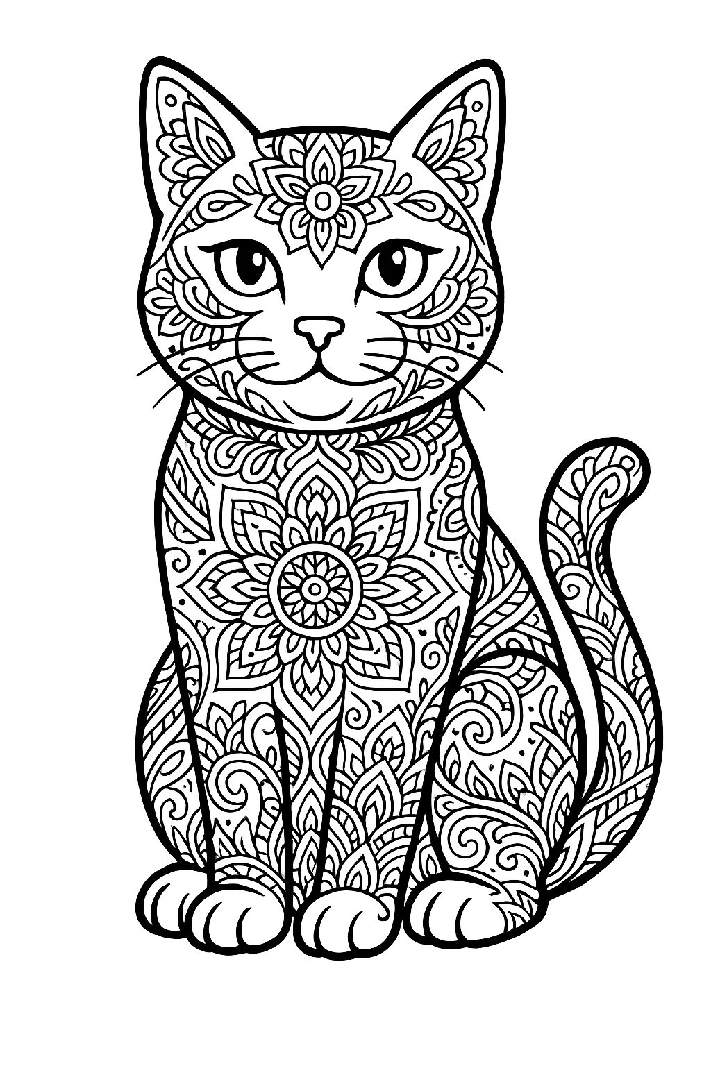 Mandala Pattern Cat