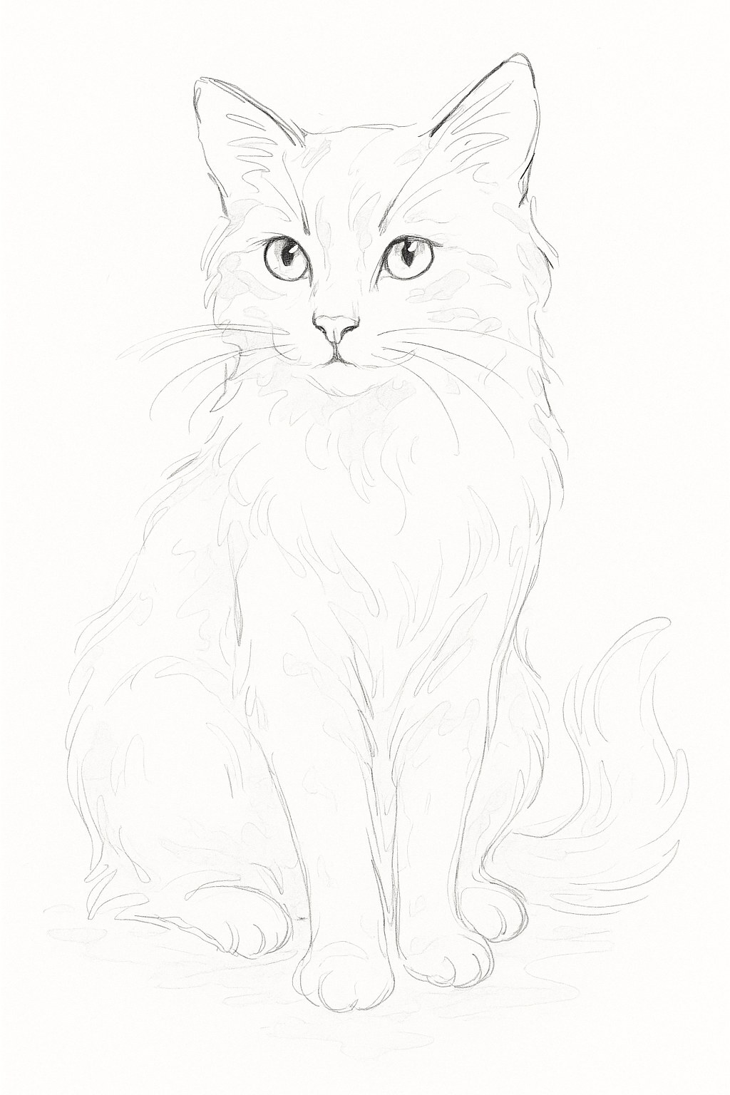 Watercolor Art Cat