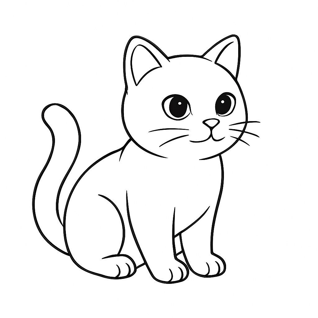 Cute Cat Coloring Pages for Kids 2026