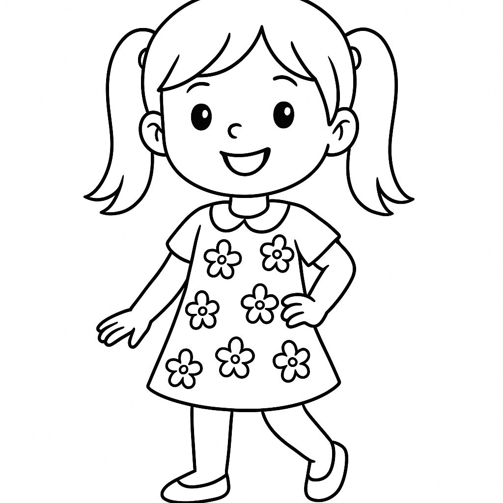 Girl in a Flower Dress