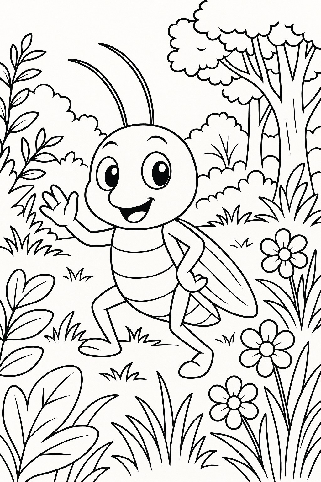 The Cricket in the Green Forest