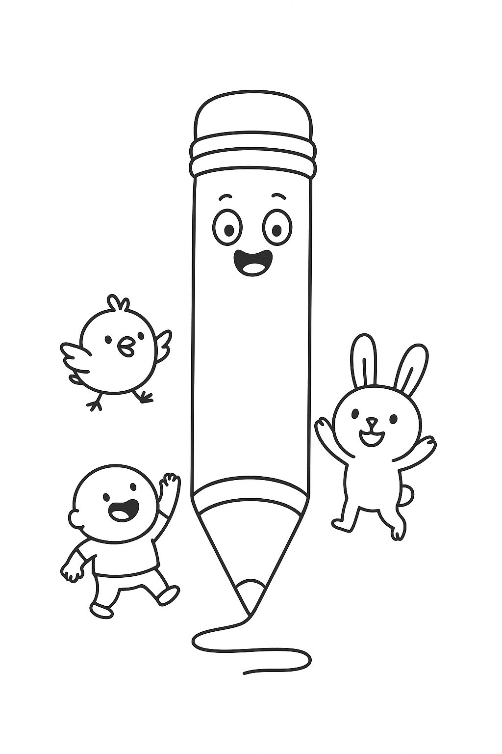 Cutest Pencil Coloring Pages for Kids 2026