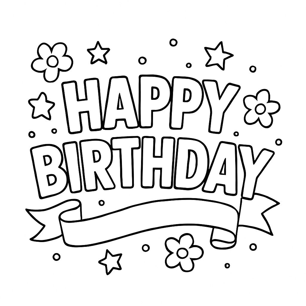 Happy Birthday Big Letters