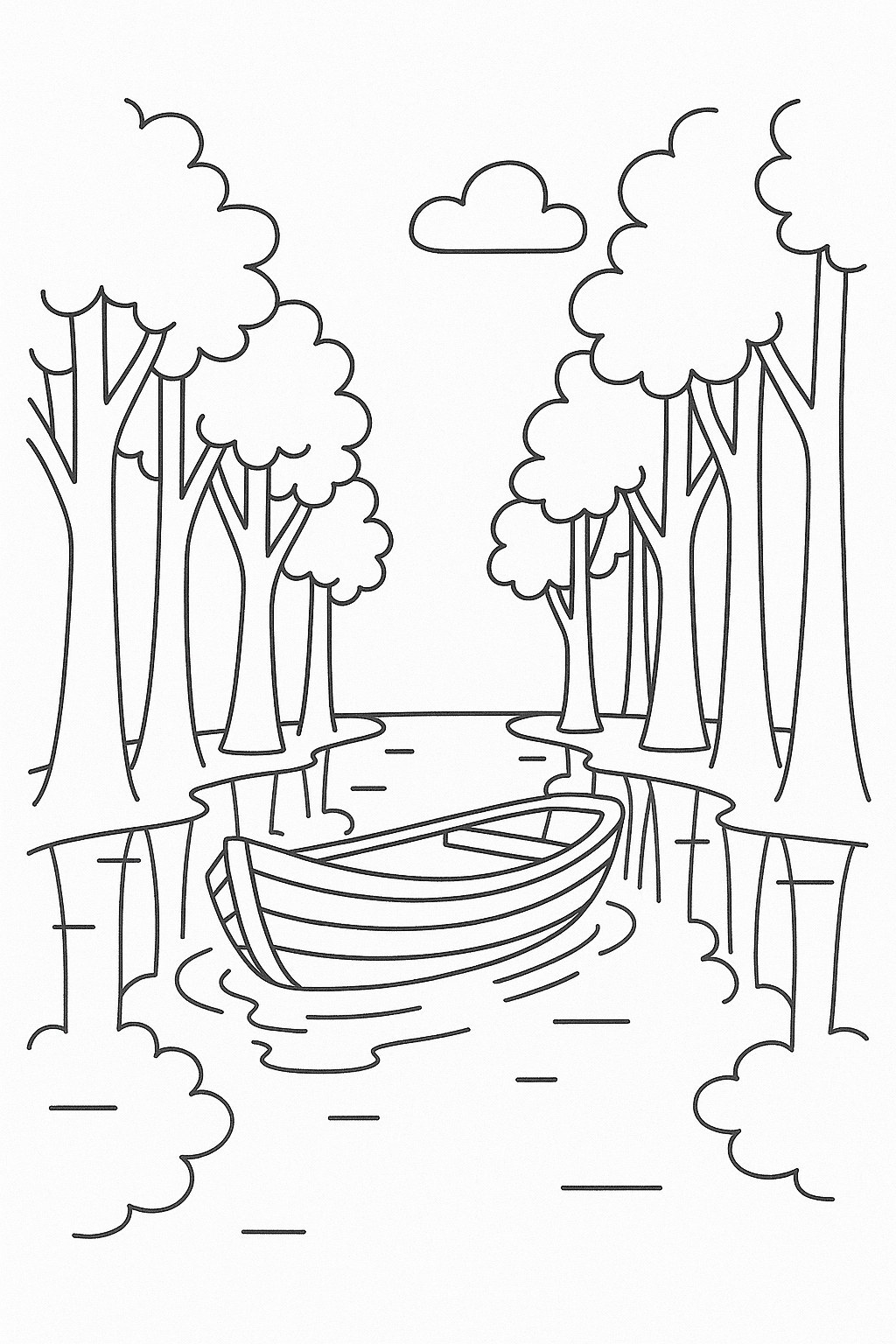 Boat in the Tram Forest