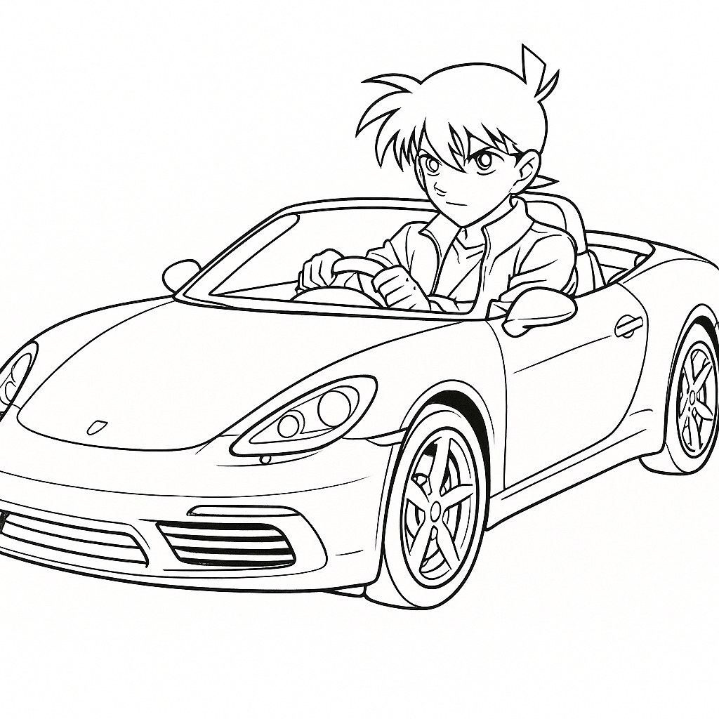 Kudo Shinichi in a Sports Car