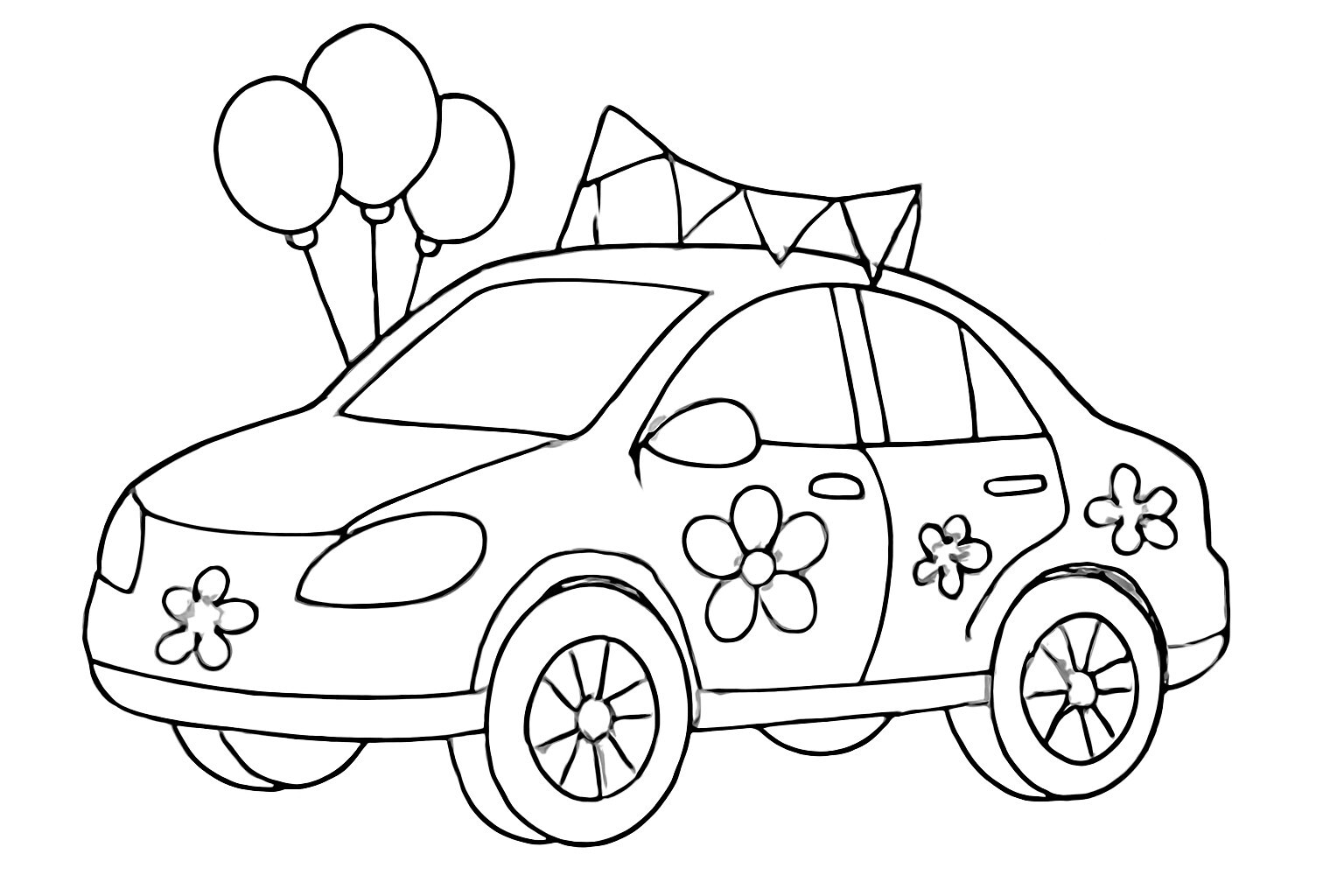 Kun Multicolored Car Coloring Pages for Kids 2026
