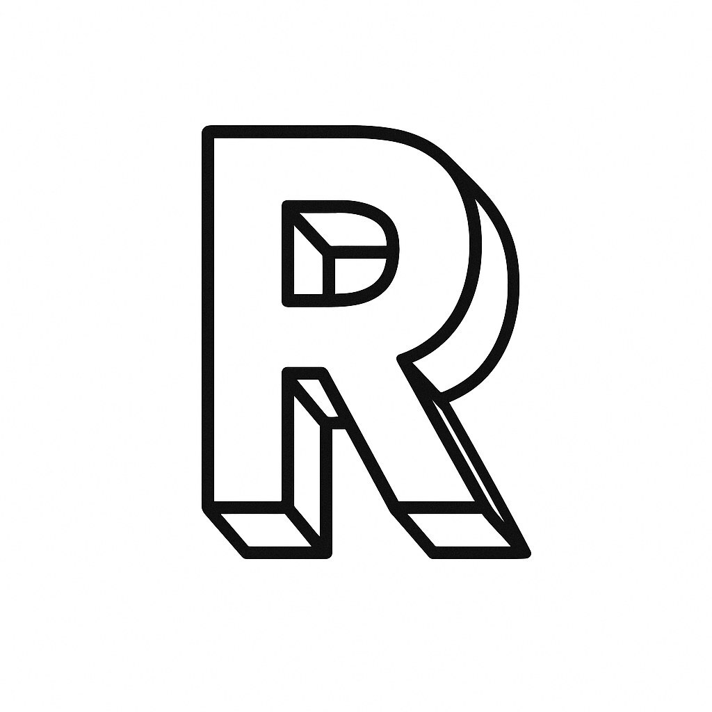 3D Raised Letter 'R'