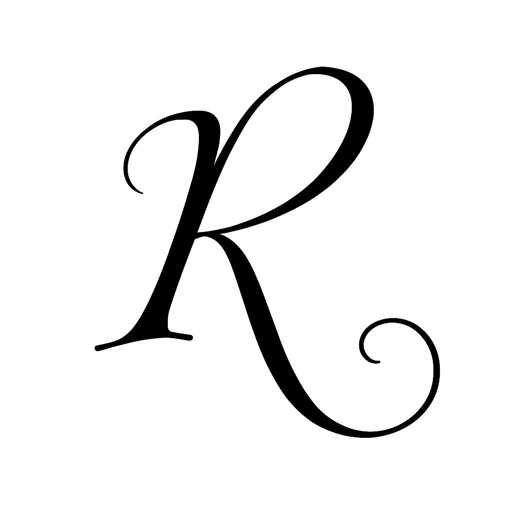 Artistic Floral Letter R