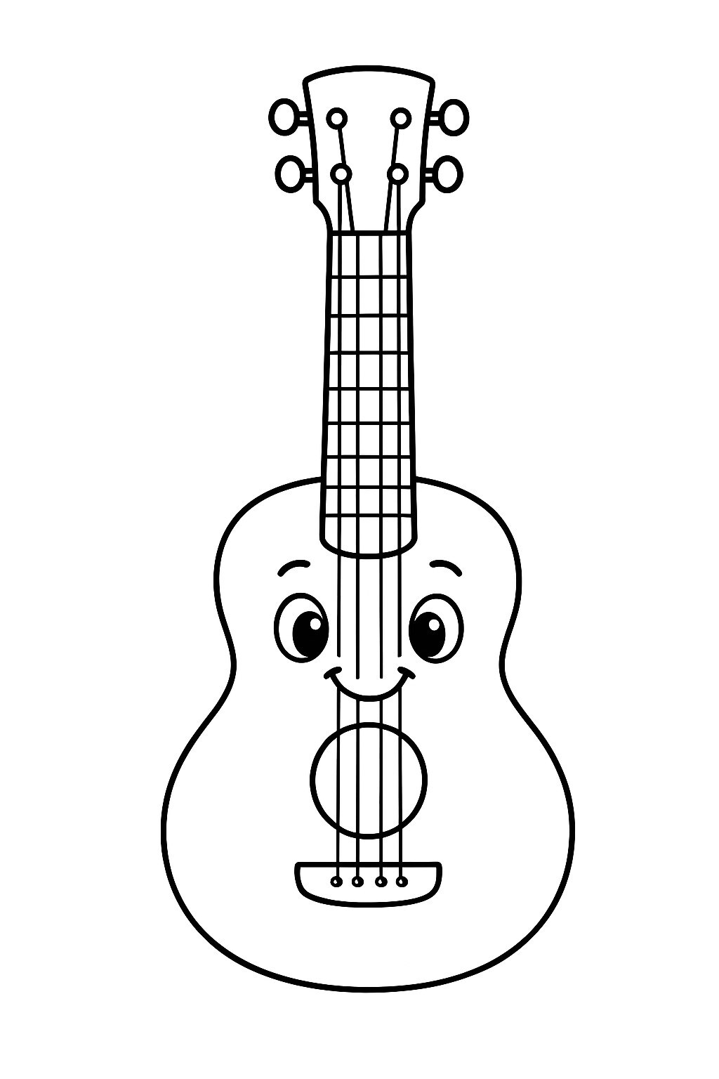 Cute Cartoon Harp