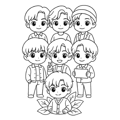 Adorable BTS Coloring Game for Kids 2026
