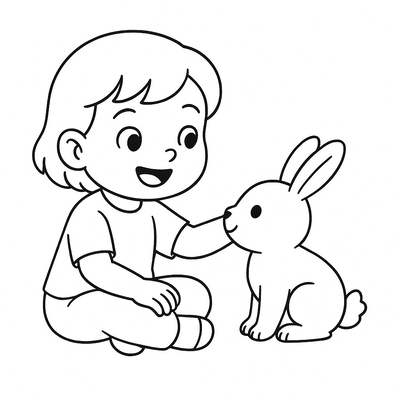 Bé Bun Bé Bun Cute Coloring Pages for Kids 2026