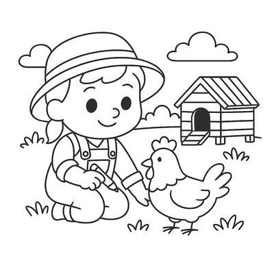 Bé Bun’s Cute Chicken Coloring Pages for Kids 2026