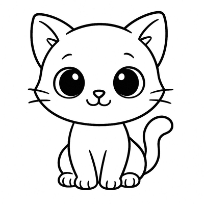 Cute Cat Coloring Pages for Kids 2026