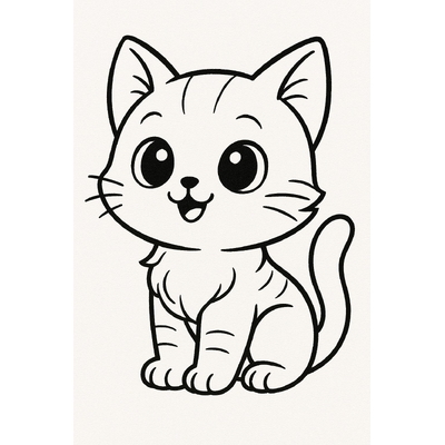 Cute Cat Coloring Pages for Kids 2026