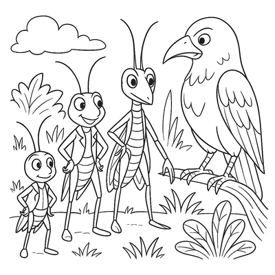 Cute, Easy-to-Download Cricket Coloring Pages for Kids 2026
