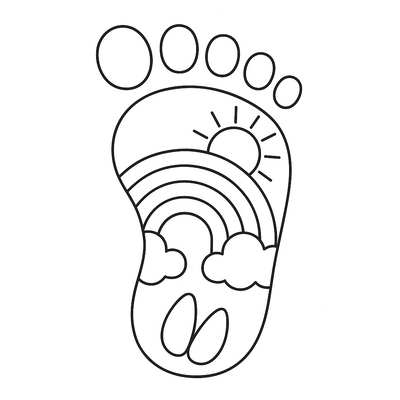 Cute Foot Coloring Pages for Kids 2026 – Download PDF
