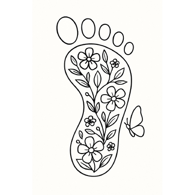 Cute Foot Coloring Pages for Kids 2026 – Download PDF