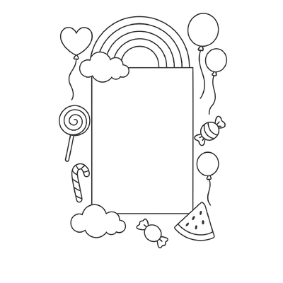 Cutest Coloring Frames for Kids 2026