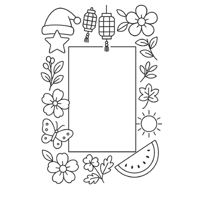 Cutest Coloring Frames for Kids 2026