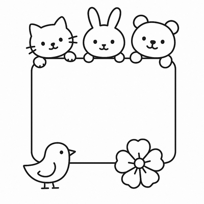 Cutest Coloring Frames for Kids 2026