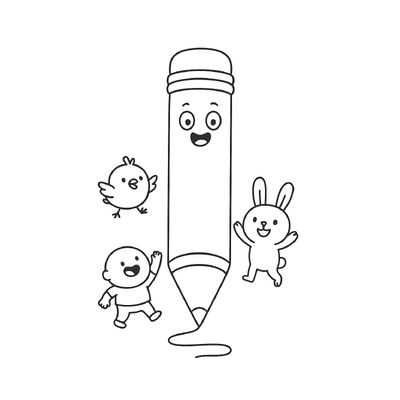 Cutest Pencil Coloring Pages for Kids 2026