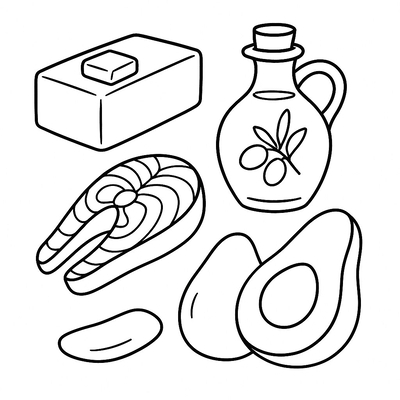 Fat Nutrients Coloring Pages for Kids – Creative Nutrition Learning 2026
