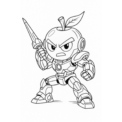 Fruit Robot Coloring Pages for Kids – Creative Fun 2026
