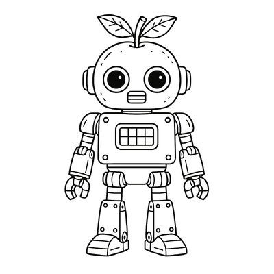 Fruit Robot Coloring Pages for Kids – Creative Fun 2026