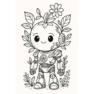 Fruit Robot Coloring Pages for Kids – Creative Fun 2026