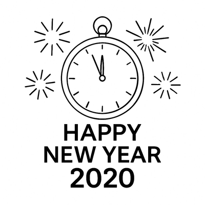 Happy New Year 2020 Coloring Pages for Kids – Creative Fun 2026
