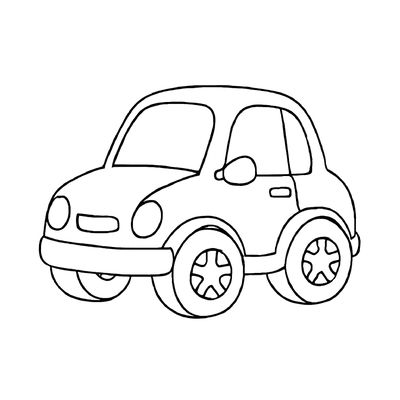 Kun Multicolored Car Coloring Pages for Kids 2026