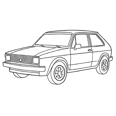 Kun Multicolored Car Coloring Pages for Kids 2026