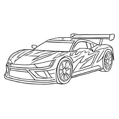 Kun Multicolored Car Coloring Pages for Kids 2026