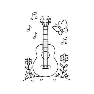 Musical Instrument Coloring Pages for Kids – Creative Fun 2026