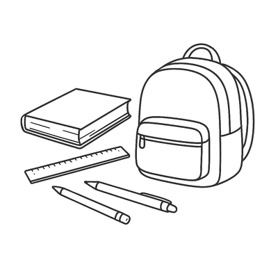 School Supplies Coloring Pages for Kids – Creative 2026