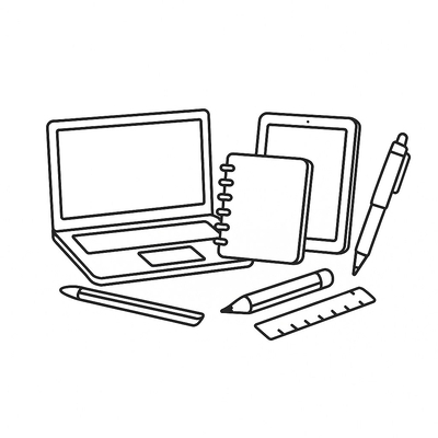 School Supplies Coloring Pages for Kids – Creative 2026